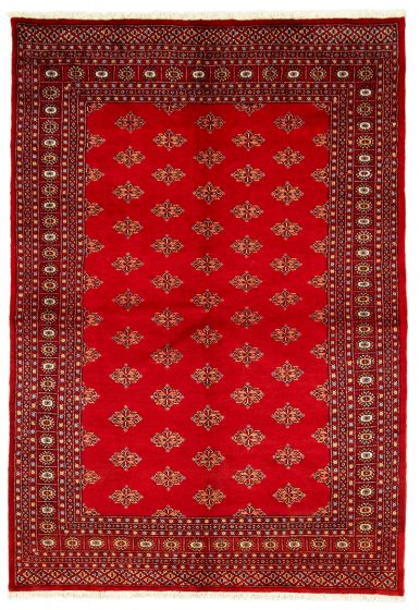 Pakistani Finest Peshawar Bokhara 5'1" x 7'4" Hand-knotted Wool Rug 