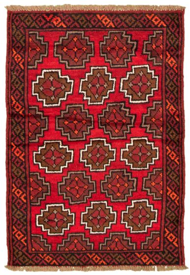 Afghan Akhjah 3'5" x 5'1" Hand-knotted Wool Rug 