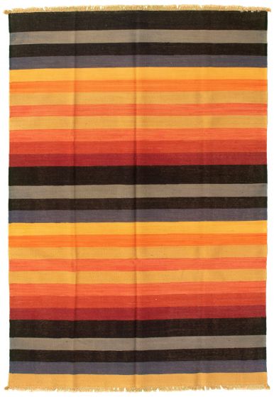 Turkish Sundance 4'10" x 7'3" Flat-Weave Wool Kilim 