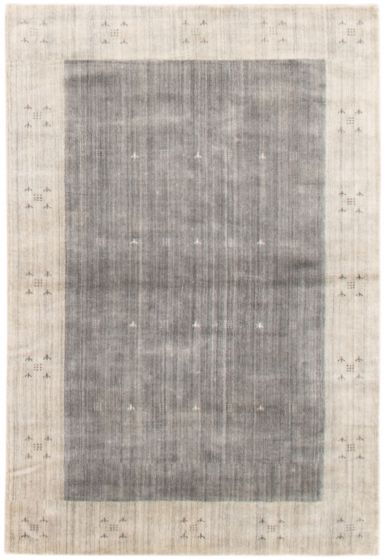 Indo Gabbeh 5'5" x 8'0" Hand Loomed Viscose Rug 