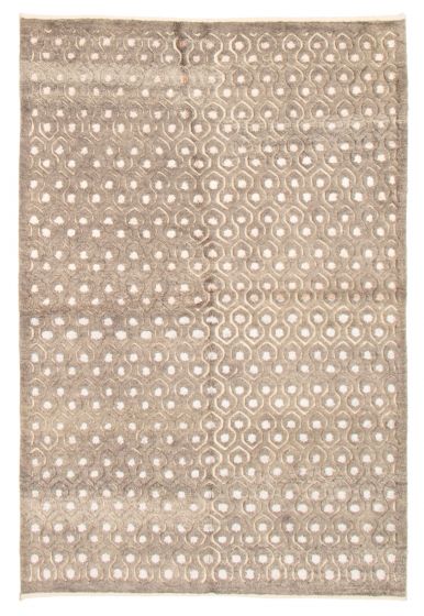 Indian Tangier 6'1" x 9'0" Hand-knotted Wool Rug 