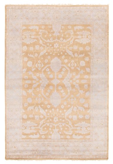 Indian Royal Oushak 6'5" x 9'8" Hand-knotted Wool Rug 