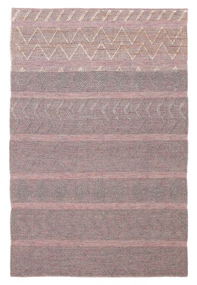 Indian Sienna 6'1" x 9'2" Braid weave Wool Rug 