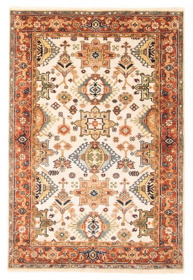 Indian Jules Sultane 4'0" x 5'11" Hand-knotted Wool Rug 
