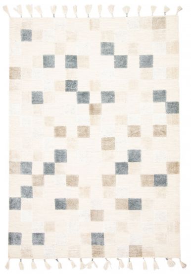 Indian Tangier 5'4" x 7'7" Hand-knotted Wool Rug 