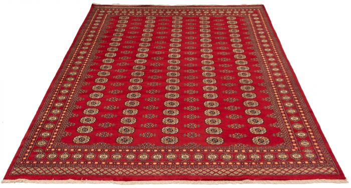 Pakistani Finest Peshawar Bokhara 8'0" x 10'2" Hand-knotted Wool Rug 