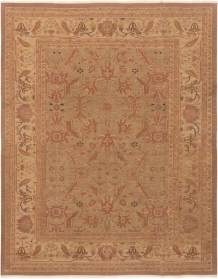 Chinese Dynasty 7'9" x 9'8" Flat-Weave Wool Tapestry Kilim 