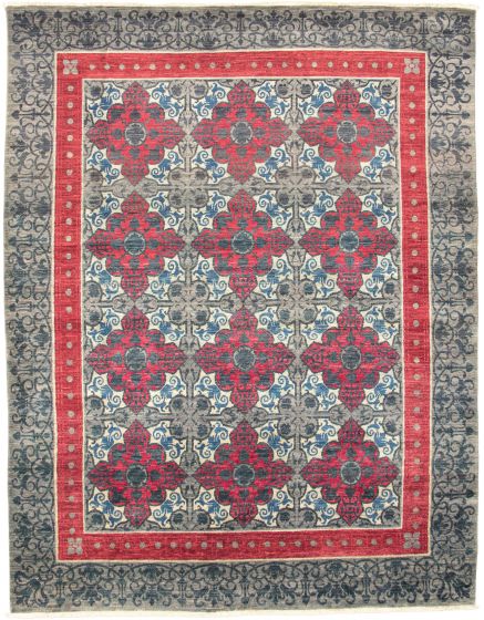 Pakistani Lahore Finest Collection 8'1" x 8'1" Hand-knotted Wool Rug 