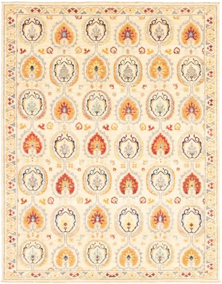 Pakistani Lahore Finest Collection 7'10" x 10'2" Hand-knotted Wool Rug 