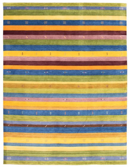 Indo Gabbeh 9'3" x 11'10" Hand Loomed Wool Rug 