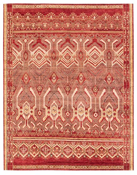Indian Jamshidpour 7'9" x 9'9" Hand-knotted Wool Rug 