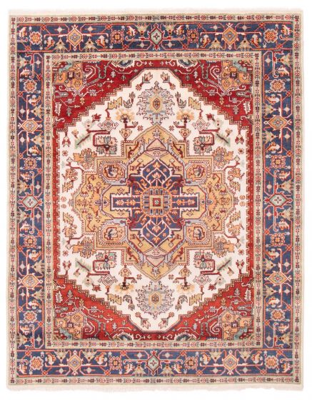 Indian Serapi Heritage 7'10" x 10'1" Hand-knotted Wool Rug 