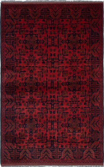 Afghan Finest Khal Mohammadi 4'1" x 6'6" Hand-knotted Wool Rug 