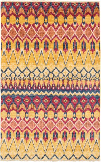 Indian Shalimar 5'10" x 9'5" Hand-knotted Wool Rug 