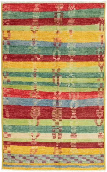 Indian Shalimar 5'0" x 8'1" Hand-knotted Wool Rug 