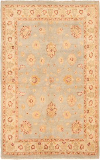 Pakistani Peshawar Oushak 5'1" x 8'2" Hand-knotted Wool Rug 