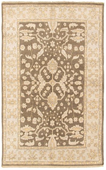 Indian Royal Oushak 6'0" x 9'7" Hand-knotted Wool Rug 