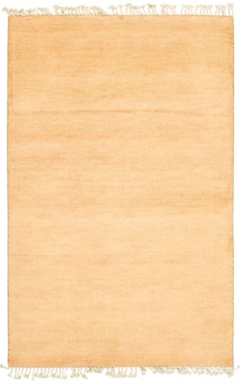 Pakistani Pak Finest Gabbeh 4'2" x 6'2" Hand-knotted Wool Rug 