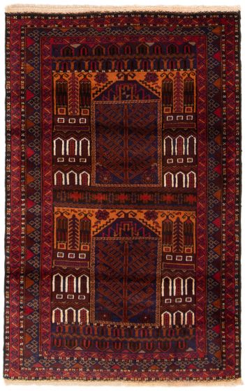 Afghan Teimani 2'10" x 4'10" Hand-knotted Wool Rug 