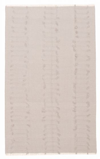 Indian Marrakech 5'0" x 8'0" Flat-Weave Wool Kilim 