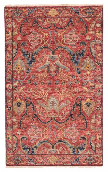 Indian Heritage 3'2" x 4'10" Hand-knotted Wool Rug 
