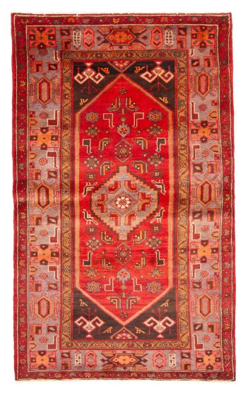 Persian Style 4'1" x 7'0" Hand-knotted Wool Rug 