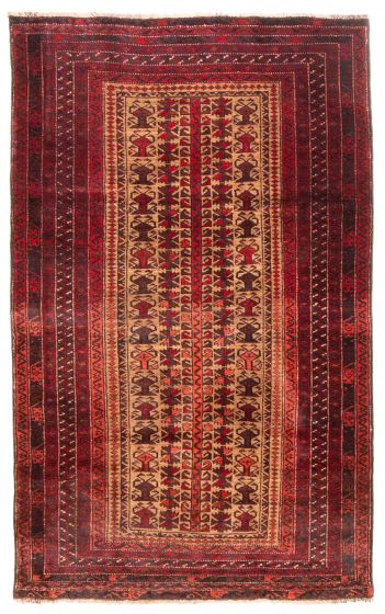 Tapis teimani 3'1" x 4'11" en laine