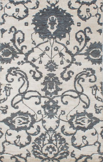 Tapis la seda 4'10" x 7'8" en soie artificielle & laine
