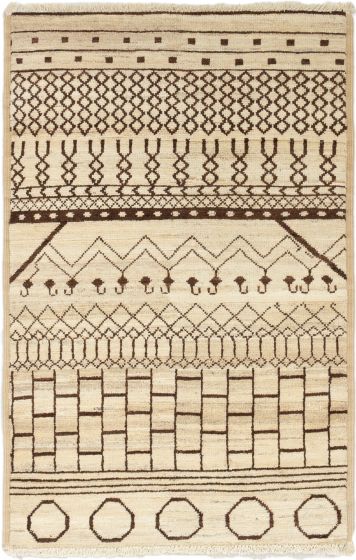 Indian Shalimar 3'9" x 5'9" Hand-knotted Wool Rug 