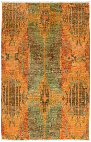 Indian Shalimar 4'6" x 7'1" Hand-knotted Wool Rug 