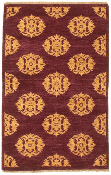 Pakistani Peshawar Ziegler 3'1" x 5'1" Hand-knotted Wool Rug 