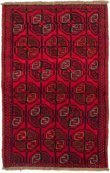 Afghan Akhjah 3'5" x 5'7" Hand-knotted Wool Rug 