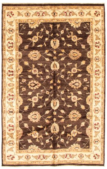 Indian Chobi Twisted 6'2" x 9'6" Hand-knotted Wool Rug 