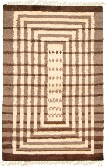Pakistani Pak Finest Marrakesh 3'11" x 6'4" Hand-knotted Wool Rug 