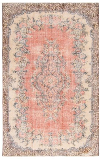 Turkish Antalya Vintage 5'7" x 8'5" Hand-knotted Wool Rug 