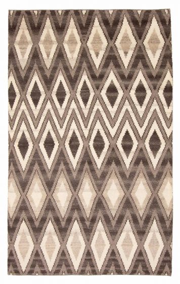 Indian Tangier 5'2" x 8'0" Hand-knotted Wool Rug 