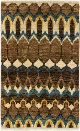 Indian Shalimar 3'11" x 6'2" Hand-knotted Wool Rug 