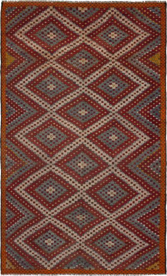 Turkish Yoruk 6'8" x 11'0" Flat-Weave Wool Tapestry Kilim 