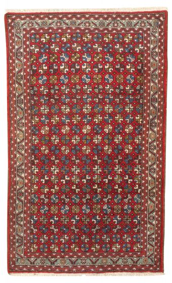 Persian Style 4'2" x 6'11" Hand-knotted Wool Rug 