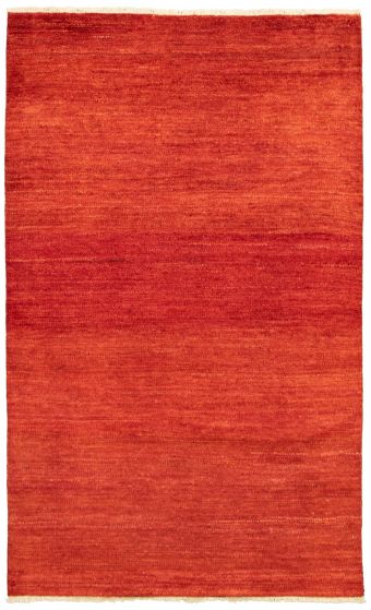Pakistani Pak Finest Gabbeh 4'11" x 7'11" Hand-knotted Wool Rug 