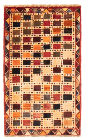 Persian Style Kashkuli Gabbeh 2'9" x 4'8" Hand-knotted Wool Rug 