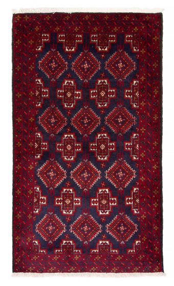 Afghan Royal Baluch 3'8" x 5'10" Hand-knotted Wool Rug 