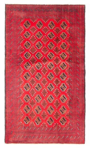 Afghan Teimani 3'9" x 6'4" Hand-knotted Wool Rug 