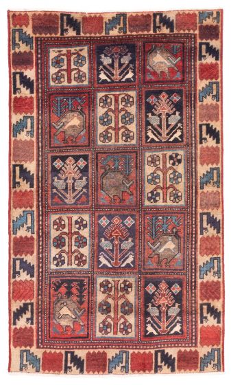 Persian Style 4'0" x 6'11" Hand-knotted Wool Rug 