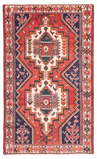 Persian Style 4'4" x 7'4" Hand-knotted Wool Rug 