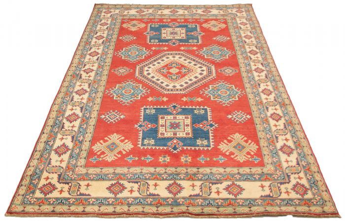 Afghan Finest Ghazni 6'6" x 9'10" Hand-knotted Wool Rug 