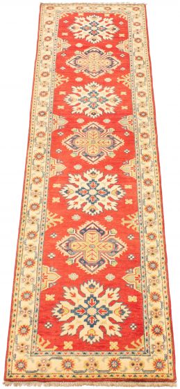 Afghan Finest Ghazni 2'7" x 9'6" Hand-knotted Wool Rug 