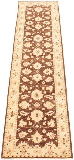 Afghan Chobi Finest 2'8" x 10'3" Hand-knotted Wool Rug 