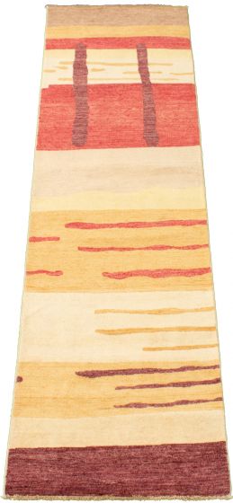 Pakistani Peshawar Ziegler 2'6" x 9'10" Hand-knotted Wool Ivory Rug