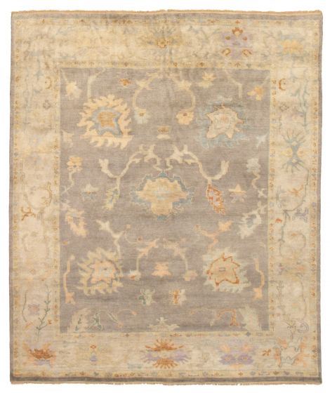 Indian Modern Oushak 8'0" x 9'7" Hand-knotted Wool Rug 